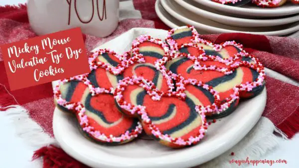 Mickey Mouse Tye Dye Valentine Cookies