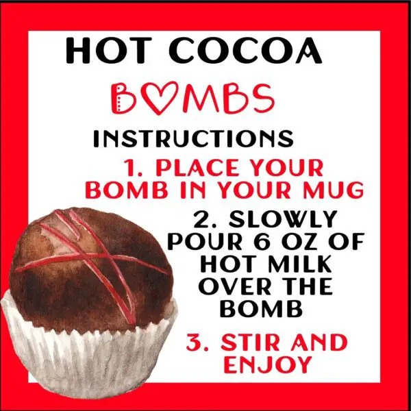 hot cocoa bomb gift tag
