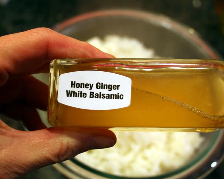 Fried Rice with Honey Ginger White Balsamic Vinegar