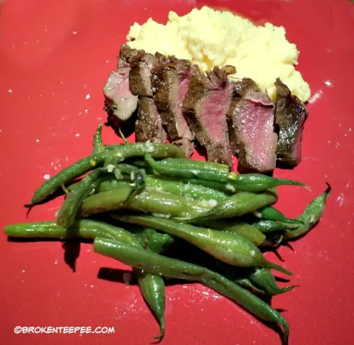 Venison Recipe – Marinated Venison (or Beef) Loin on Cheesy Polenta