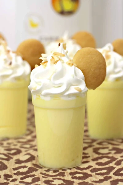 Malibu Tropical Banana Coconut Rum Pudding Shots