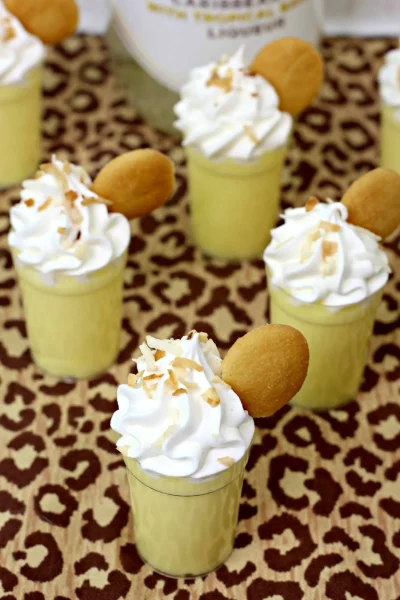 Malibu Tropical Banana Coconut Rum Pudding Shots