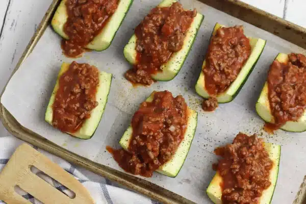 Pizza Stuffed Zucchini