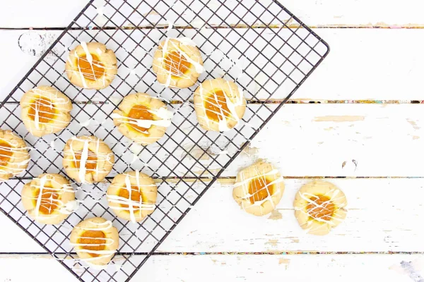 Pumpkin Cheesecake Thumbprint Cookies