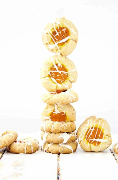 Pumpkin Cheesecake Thumbprint Cookies