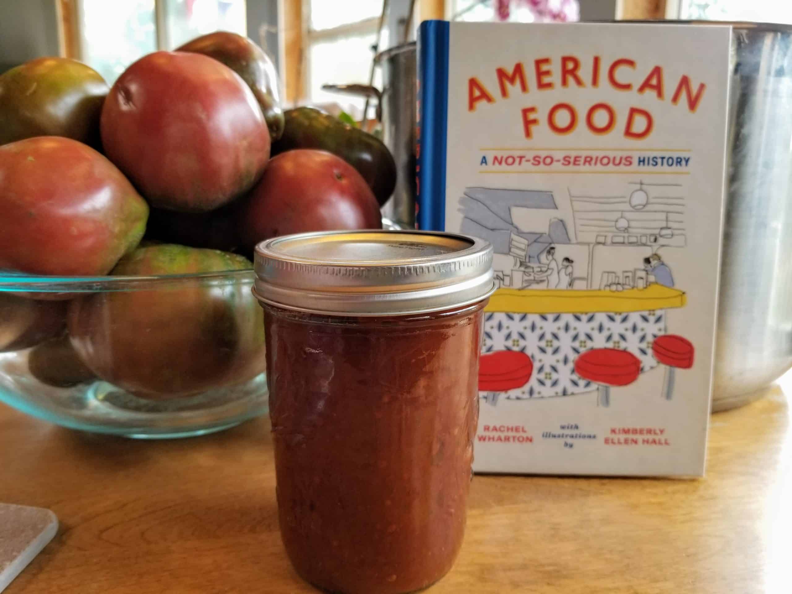 American Food, homemade ketchup and tomatoes