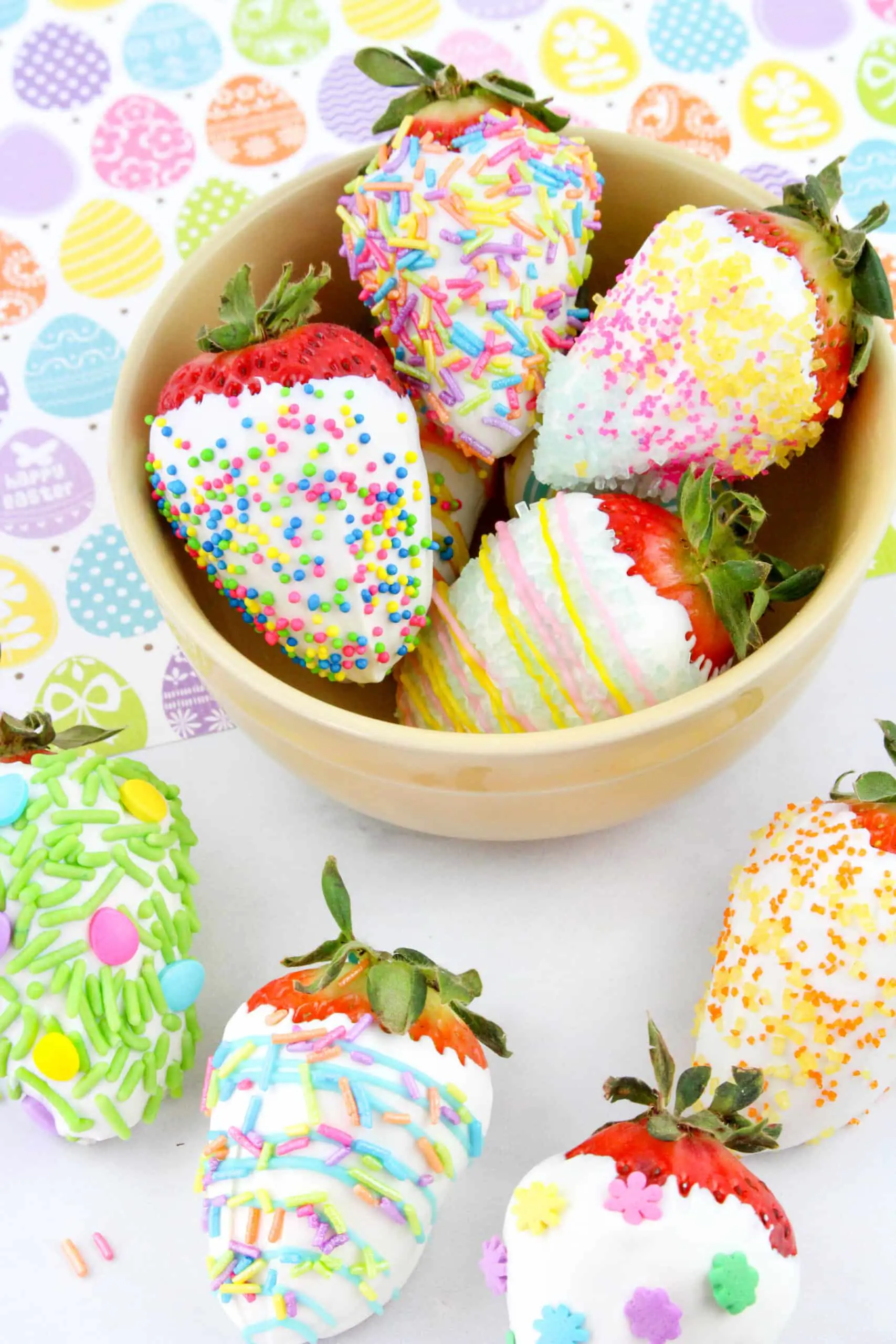 Colorful And Fun Easter Strawberries