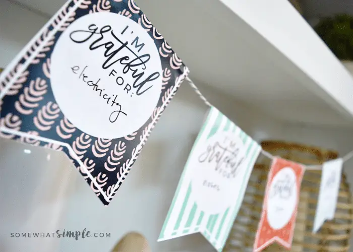 Gratitude garland craft