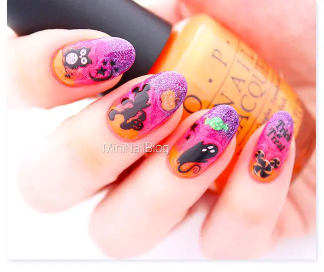 Disney Halloween nail art