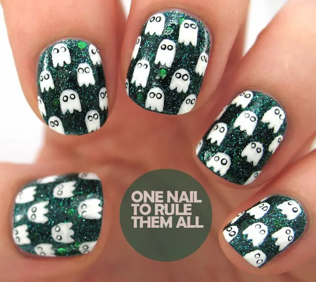 Ghost nail art