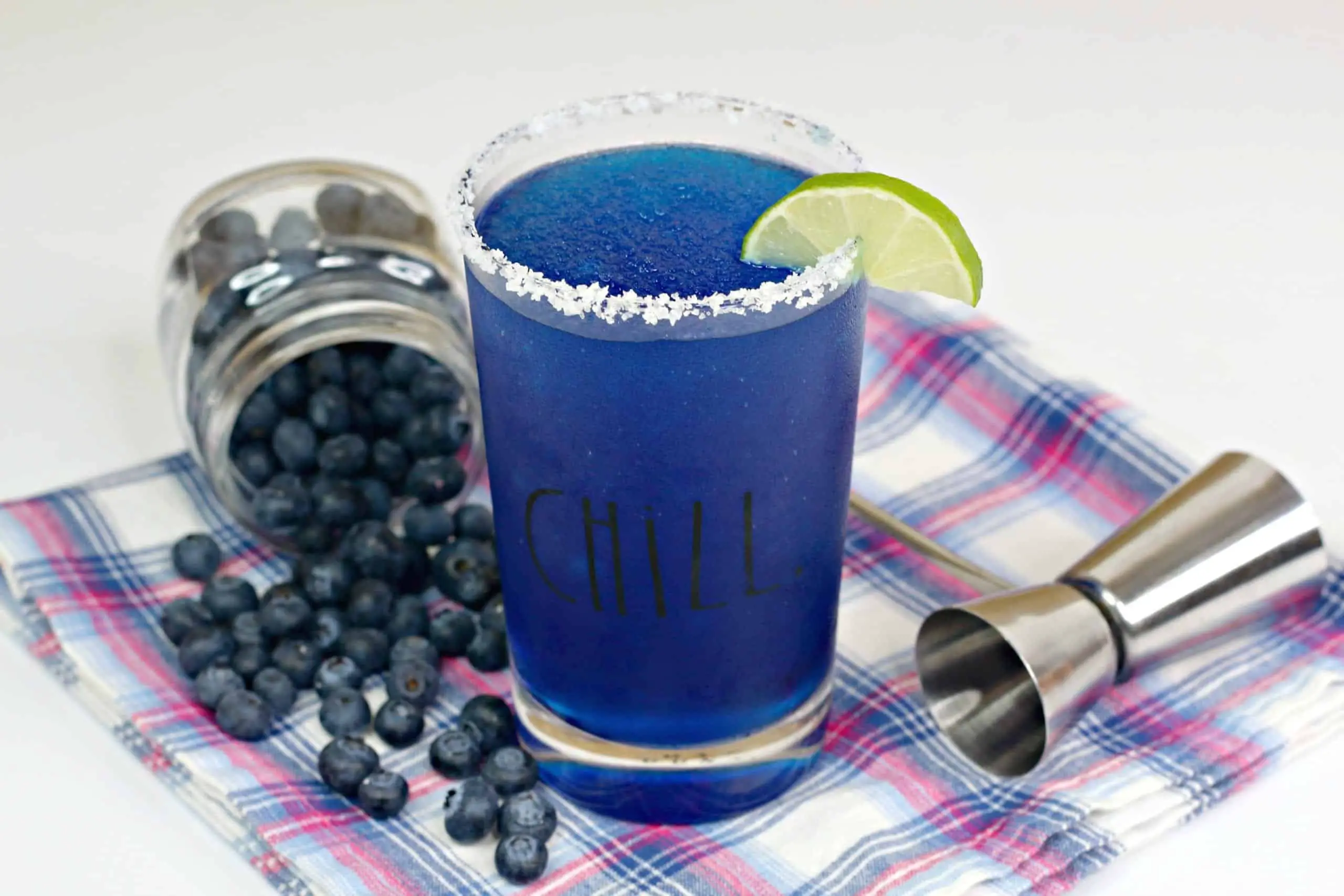 Frozen blueberry margarita mixed drink