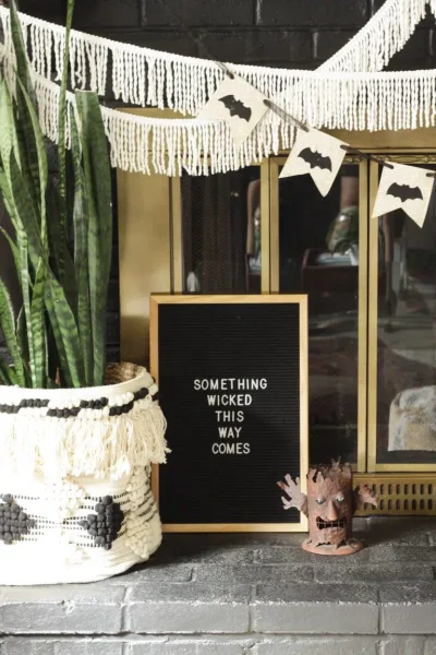 Something Wicked This Way Comes letter board saying