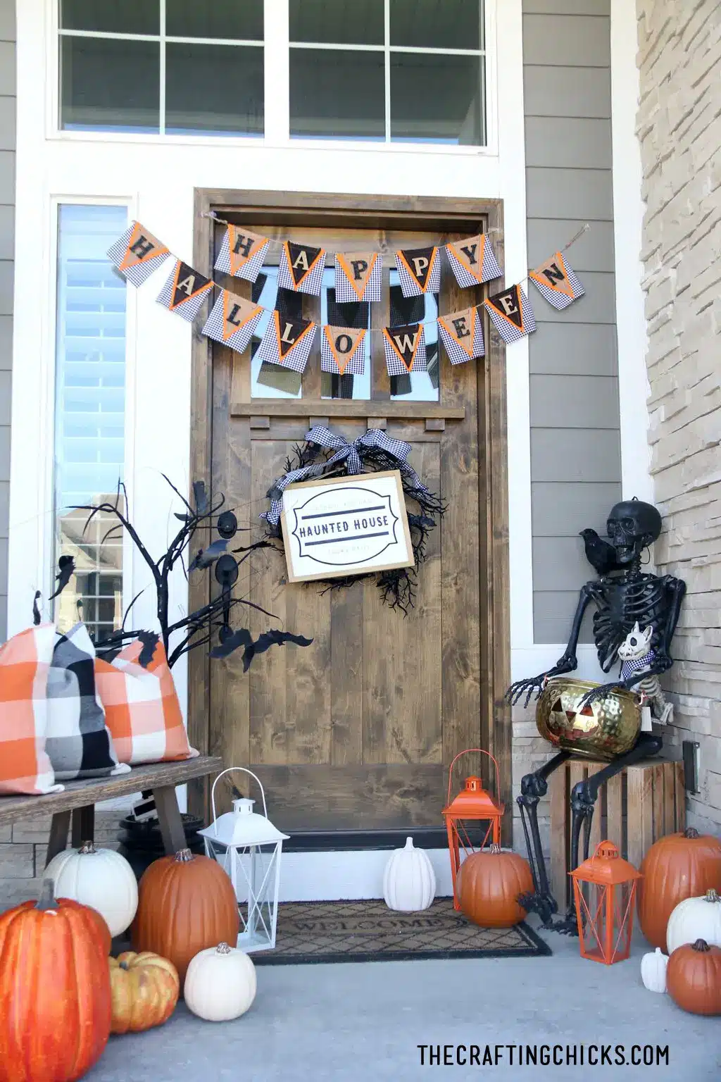 festive halloween porch decor