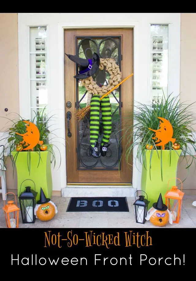 Wicked witch halloween porch