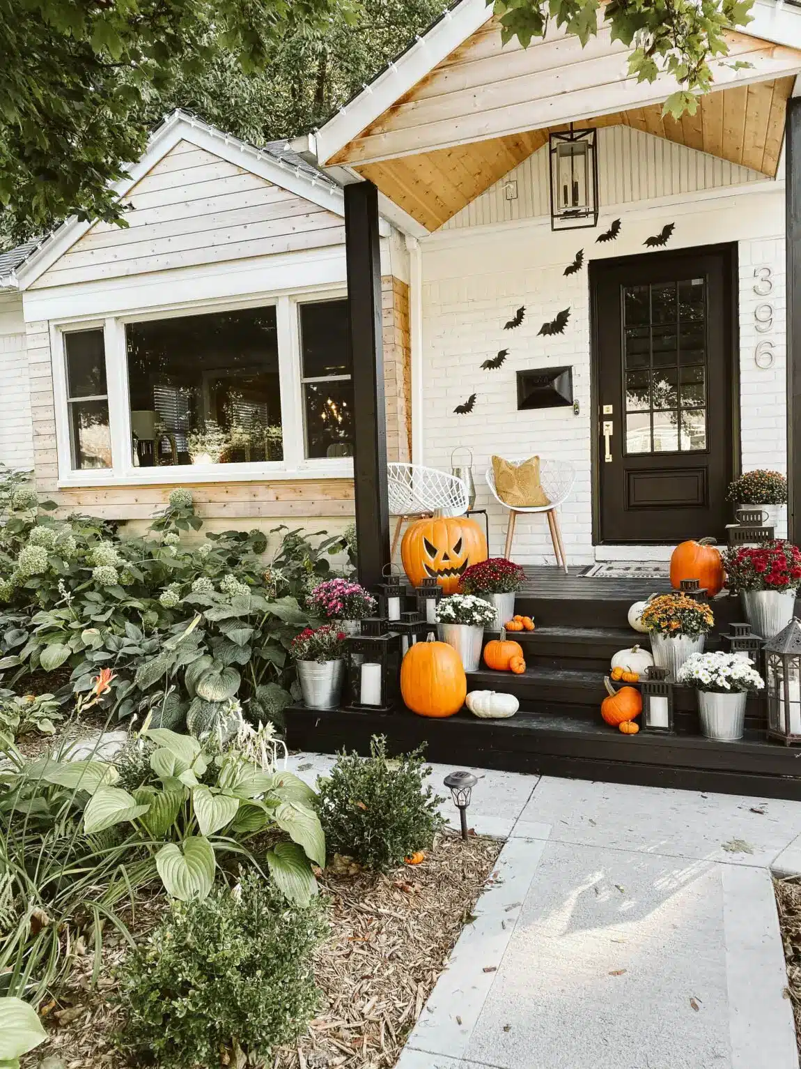 Transition fall porch to a Halloween porch