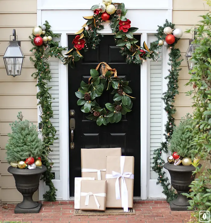 Garland and Presents Porch
