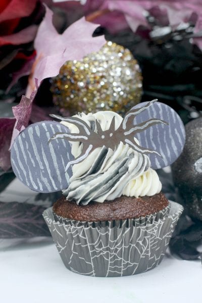 Jack Skellington Minnie Ears Cupcakes