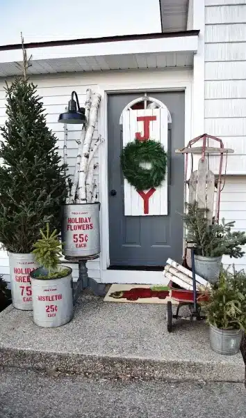 Rustic Christmas Porch