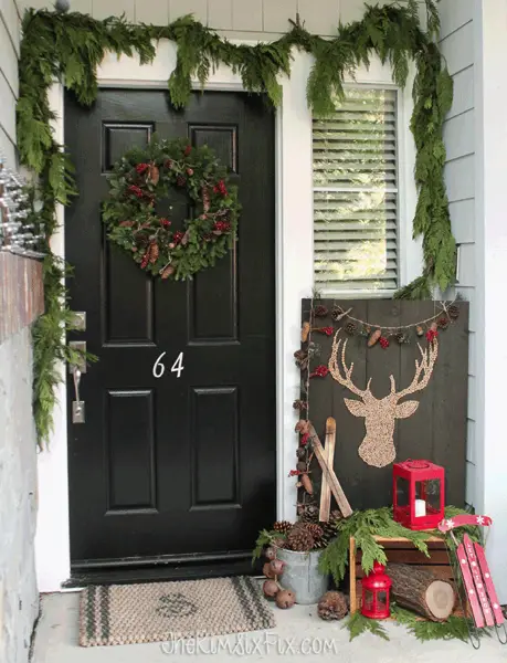 Rustic Reindeer Porch