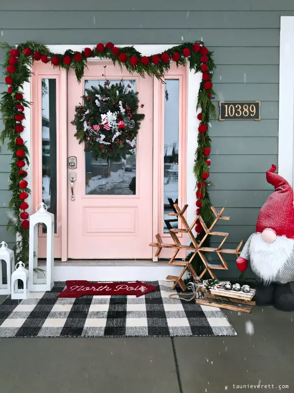 Decorate your porch with a big gnome.