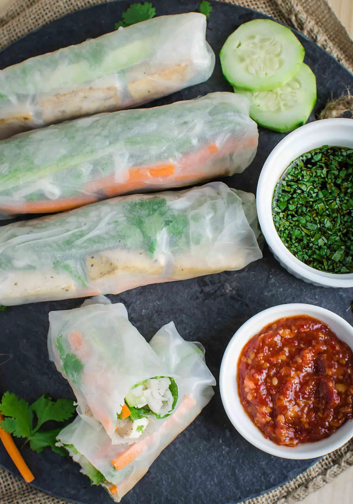 vegan spring rolls