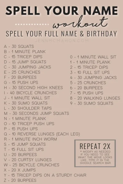 At home workout