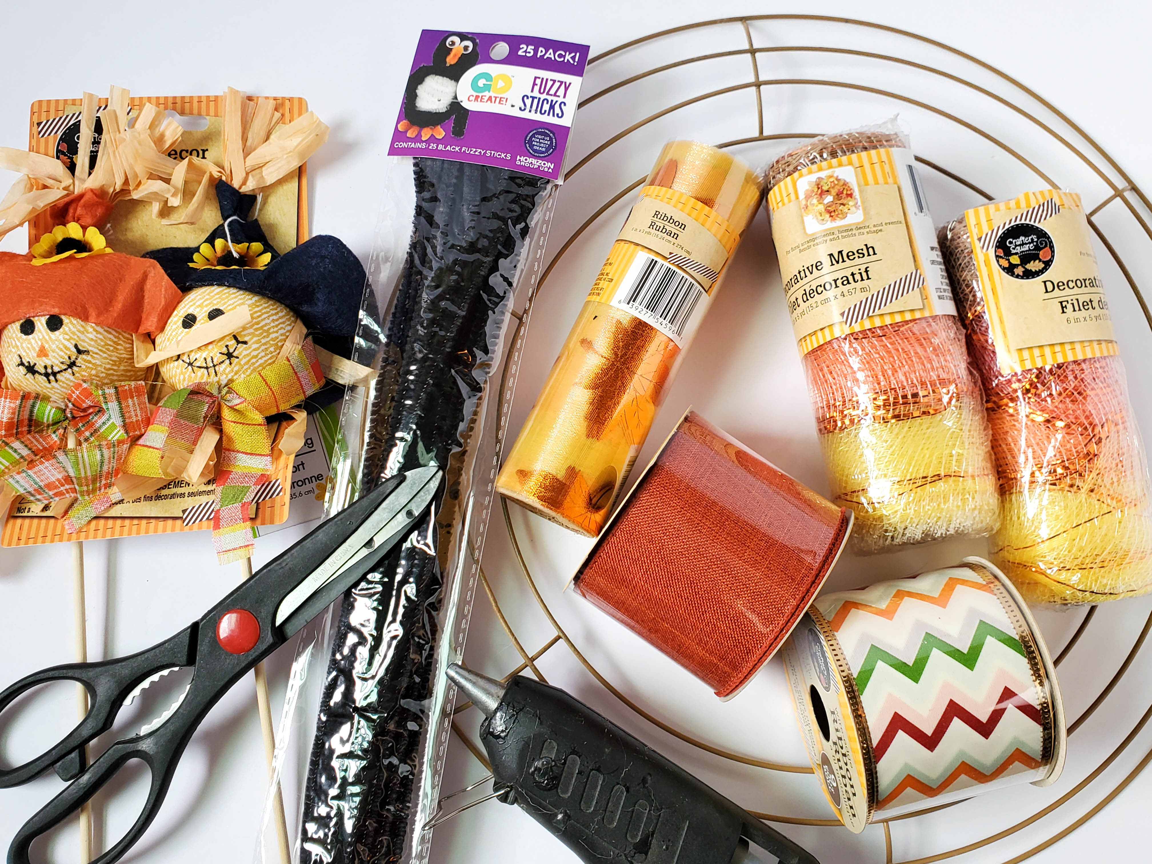 handmade fall wreath supplies