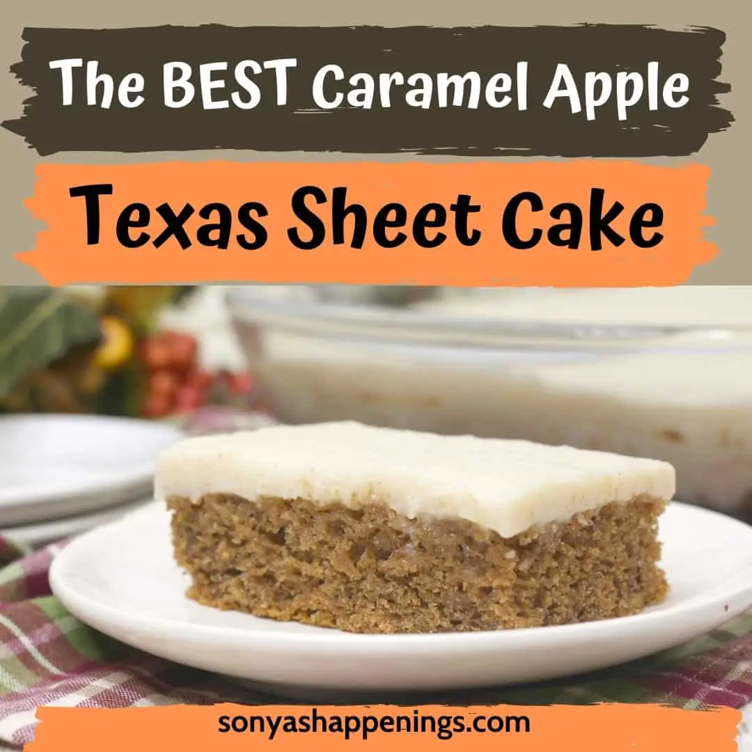 The BEST Caramel Apple Texas Sheet Cake Recipe