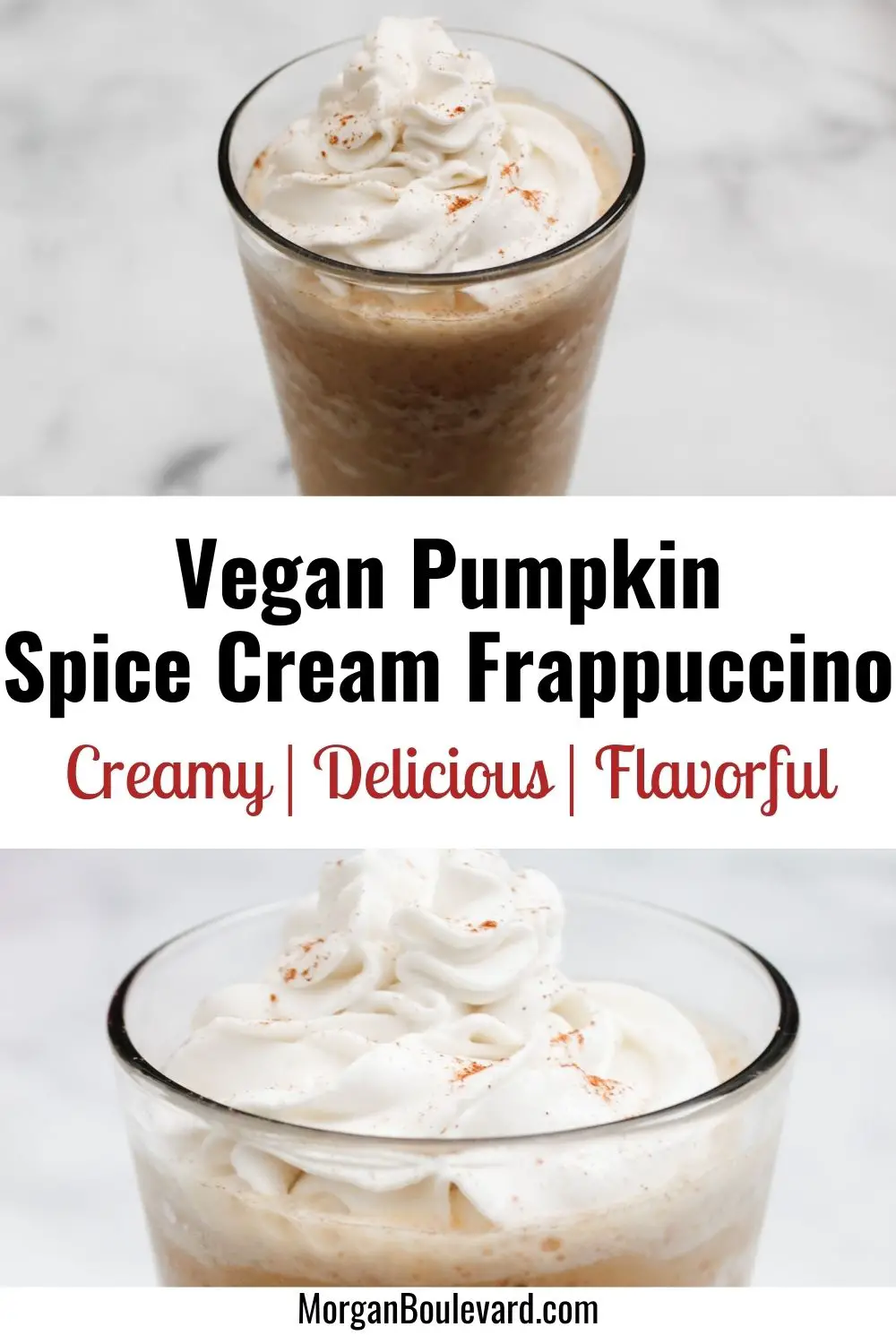 Quick Vegan Pumpkin Spice Cream Frappuccino