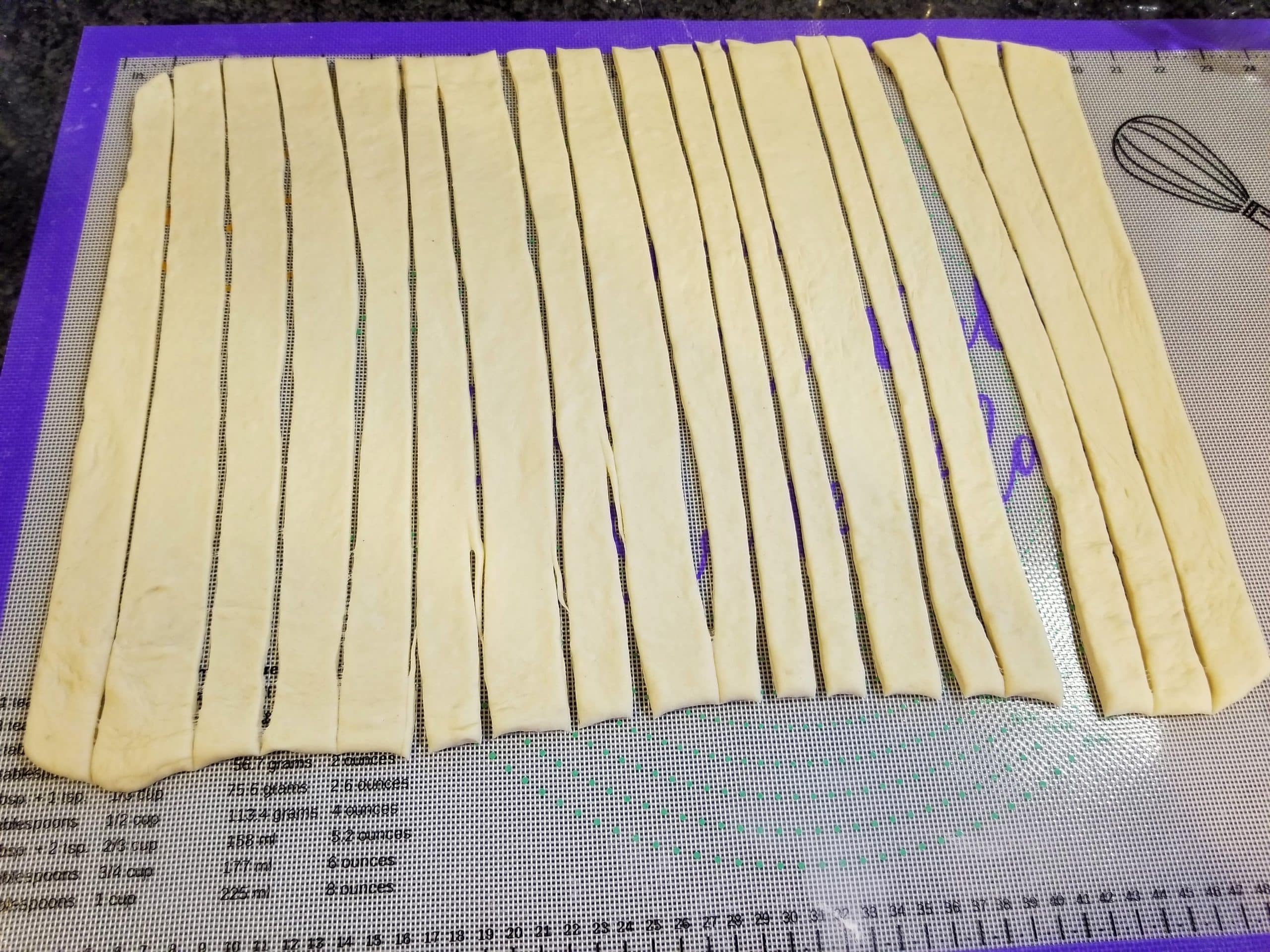 cut into strips