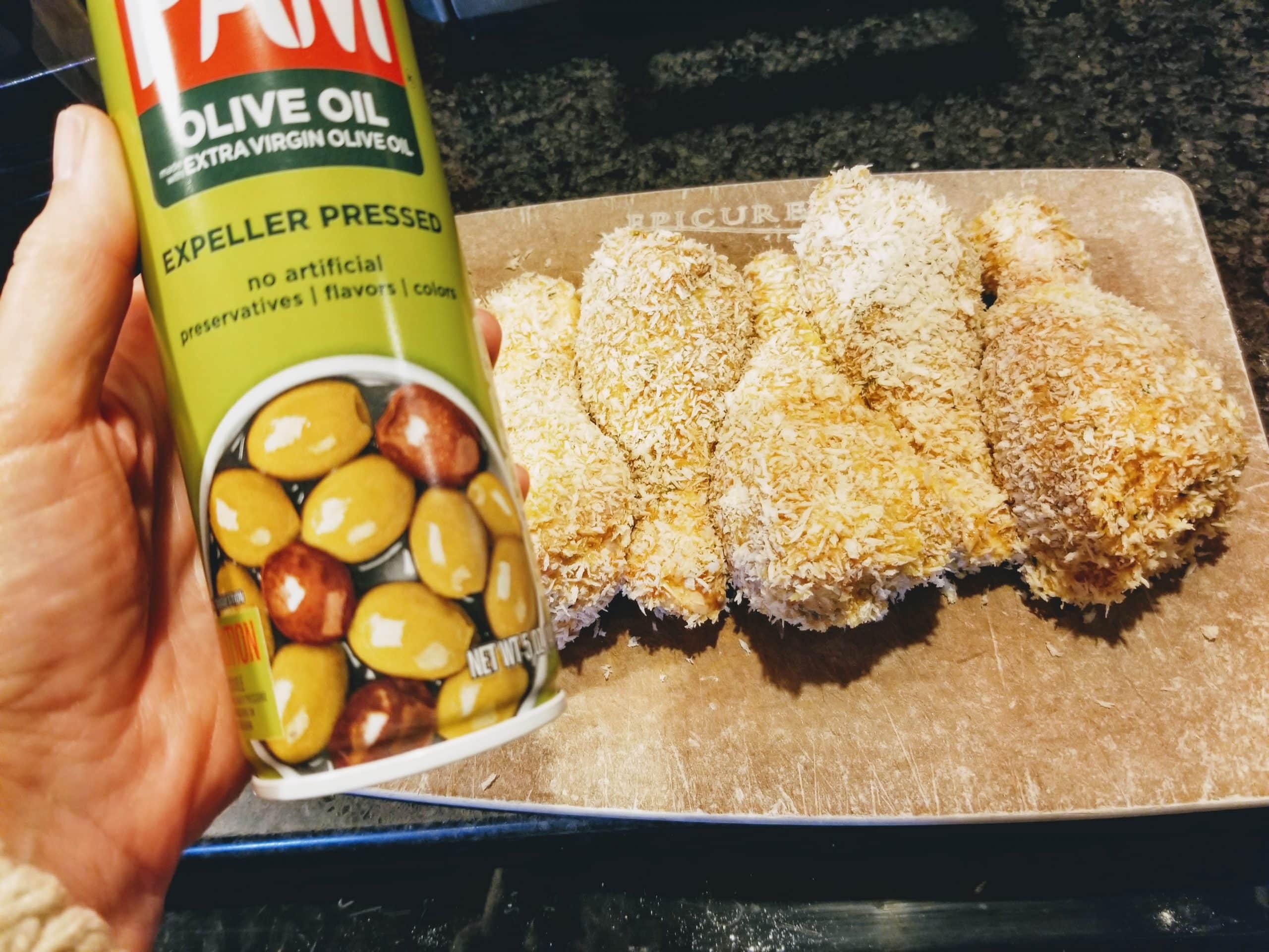spray with cooking spray
