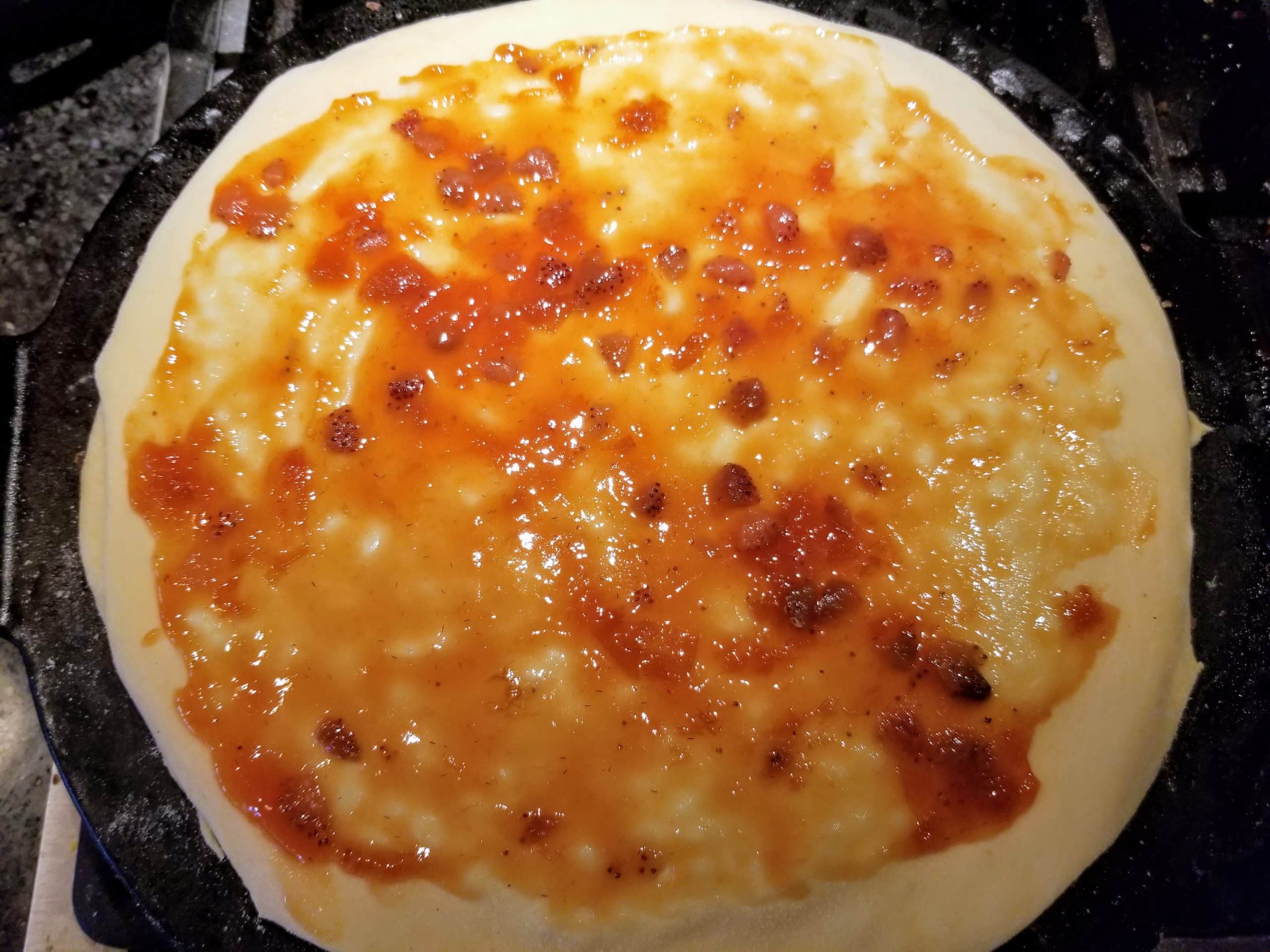 spread with strawberry jam