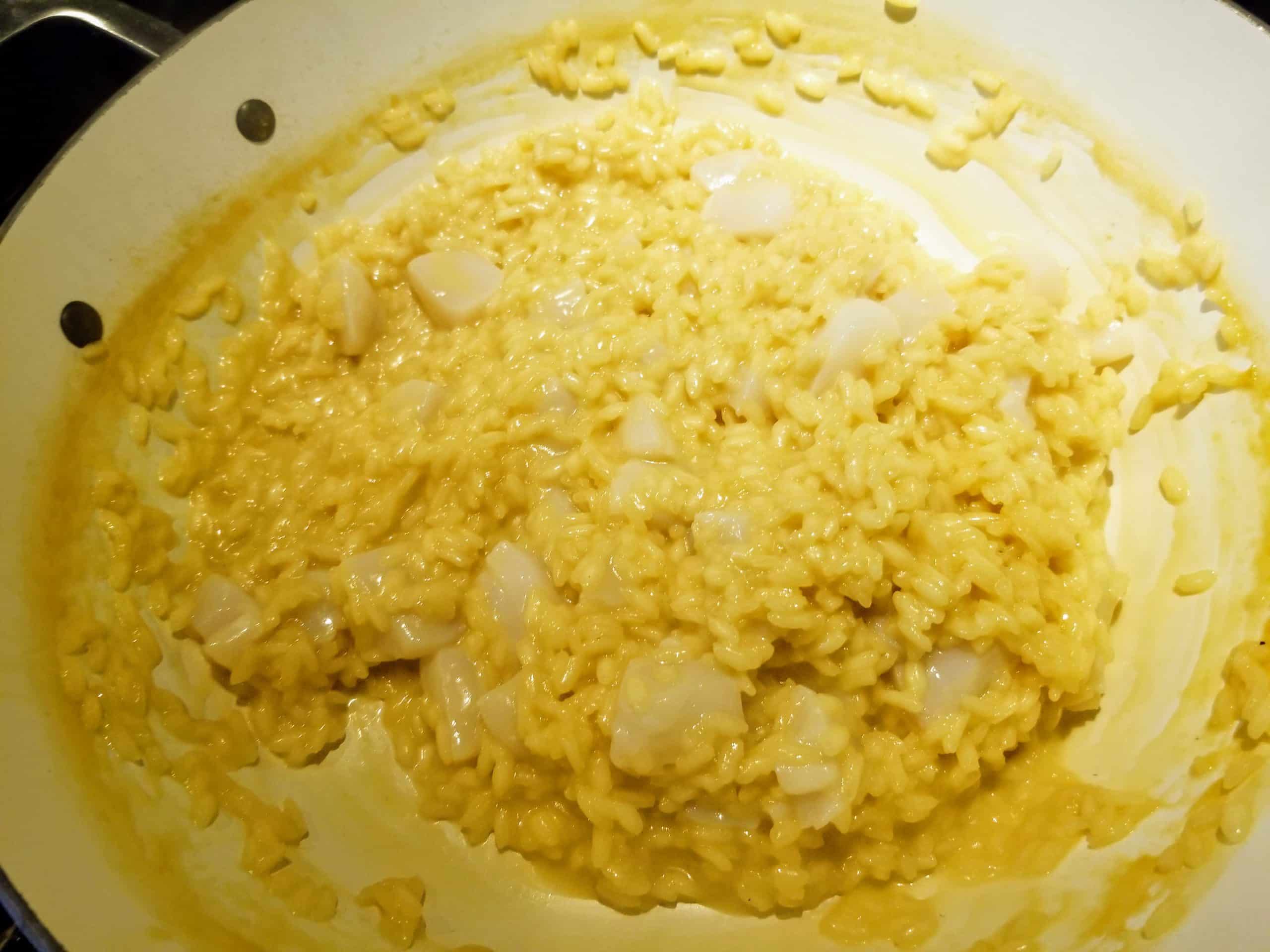finish the scallop risotto