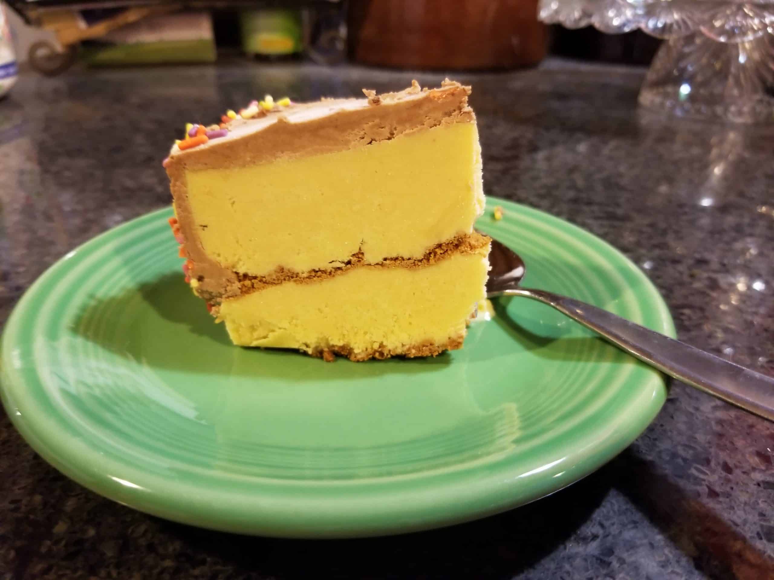 slice of ice cream cake