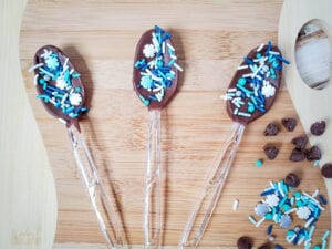 chocolate covered spoons