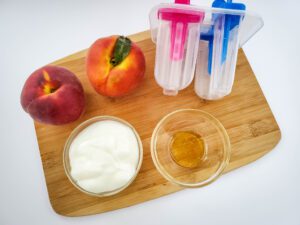 ingredients for fresh peach popscicles
