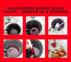 Halloween blood jello shots