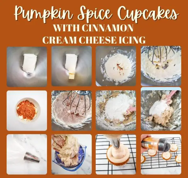 Cinnamon cream cheese icing for pumpkin pie cupcakes
