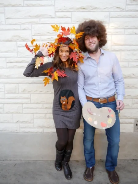 Bob Ross and a Painting costumes