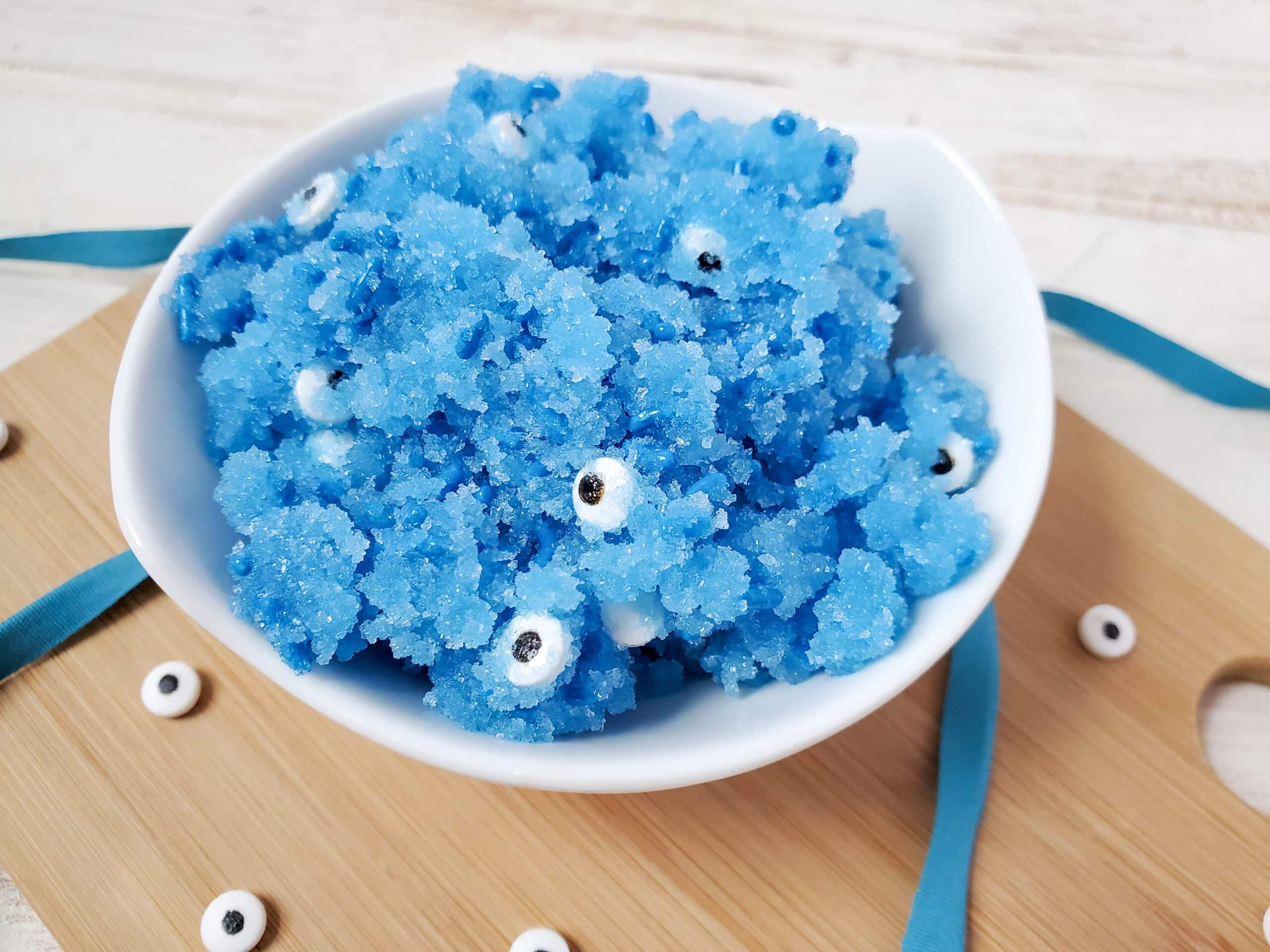 Super Easy DIY Cookie Monster Inspired Sugar Scrub Recipe