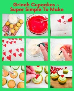 Grinch easy cupcakes