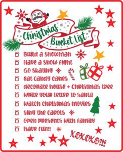 Free Christmas Bucket List