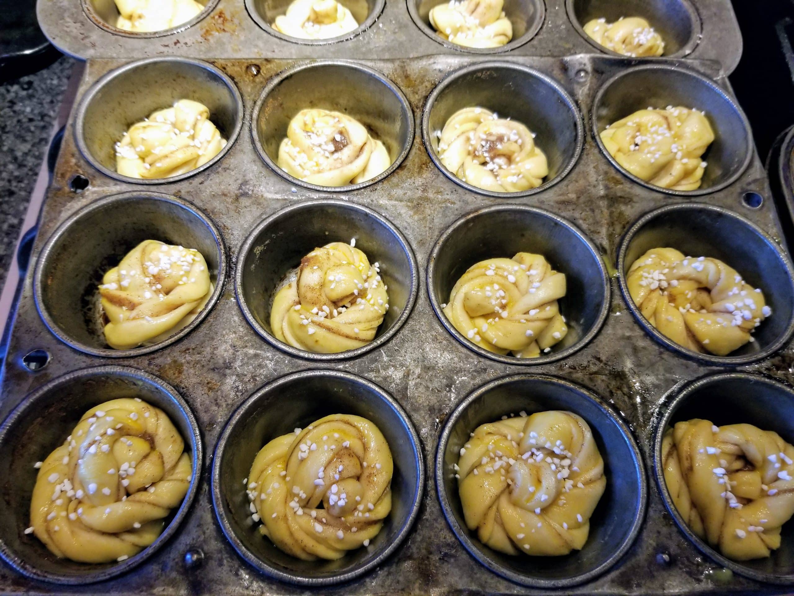 place in cupcake tins