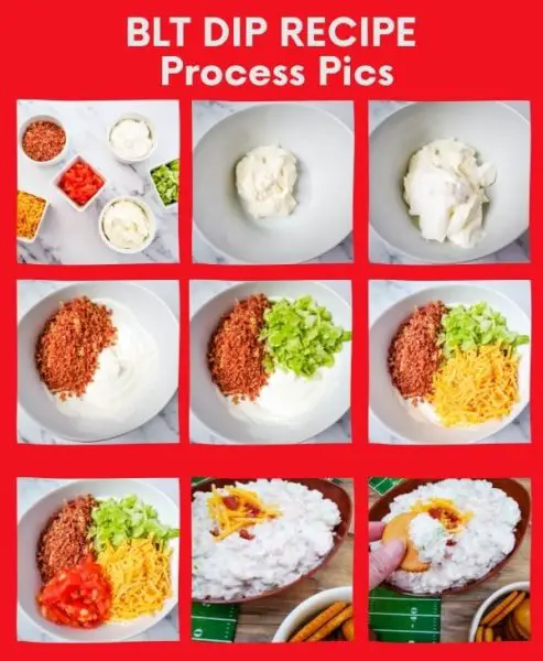 BLT dip recipe process picture