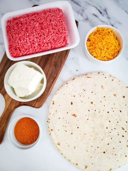 Cheesy taco pinwheels ingredients
