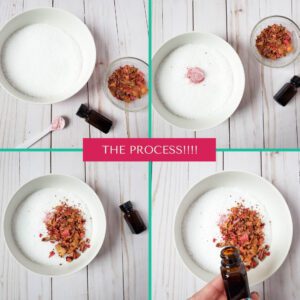 rose petal homemade bath salts