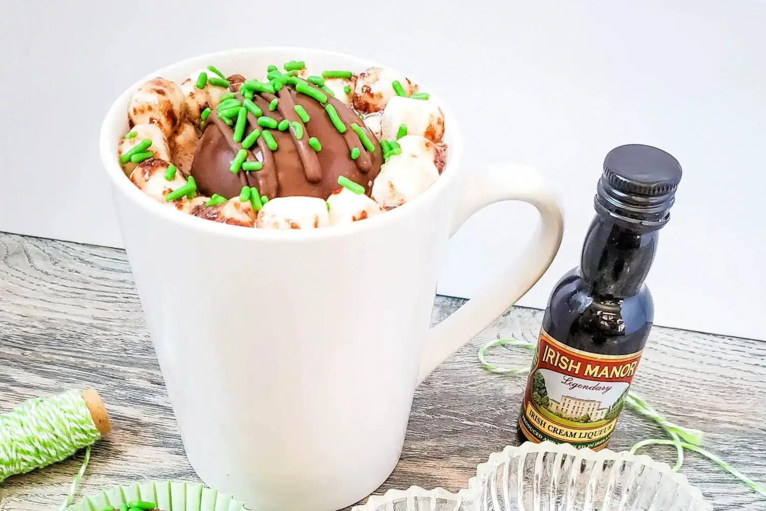 St. Patrick’s Day Irish Cream Liqueur Hot Cocoa Bombs Recipe