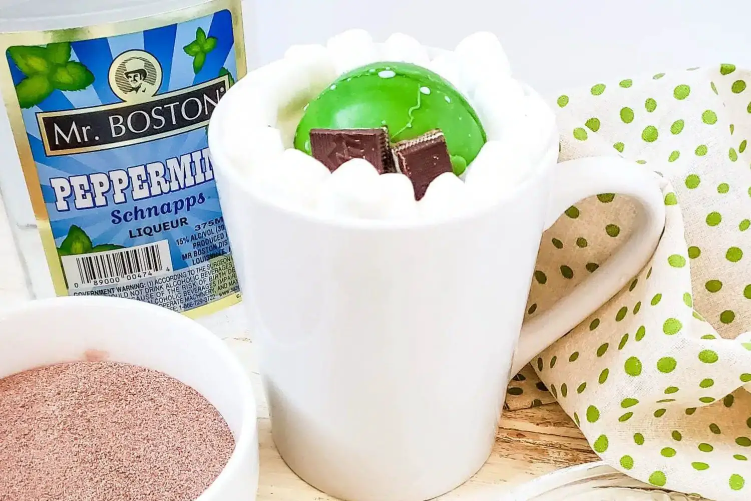 St. Patrick’s Day Peppermint Schnapps Hot Chocolate Bombs