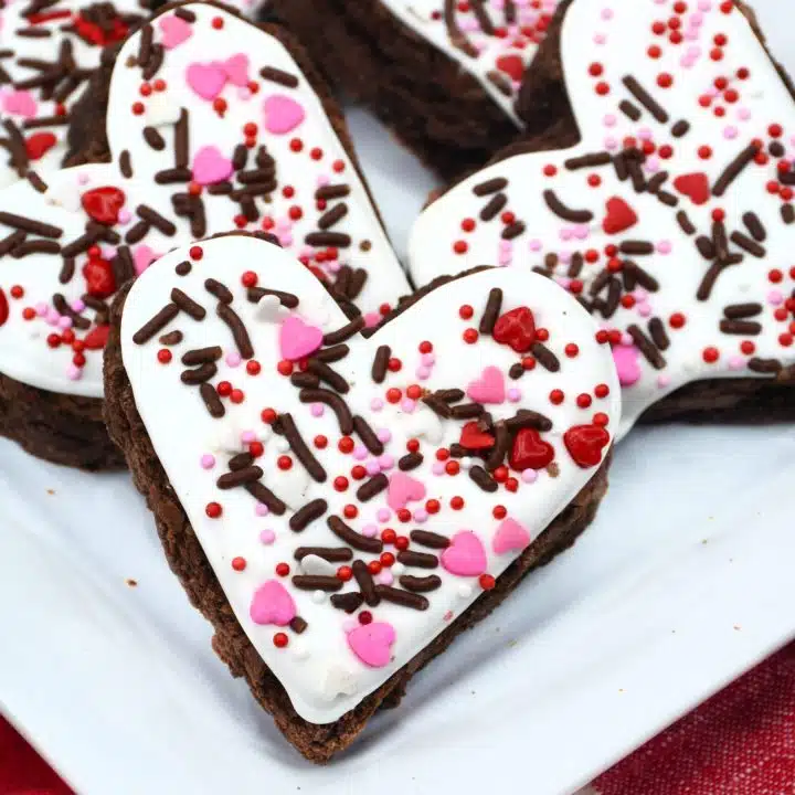 Valentine White Chocolate Brownie Hearts ~ Great Gift Idea!