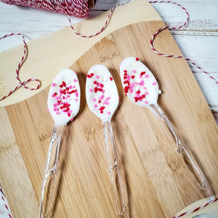 Valentine's Day White Chocolate Spoon Stirrers ~ Easy Recipe